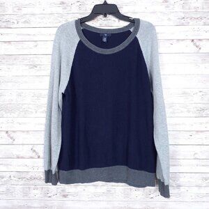 Gap Mens Sweater XXL Raglan Style Blue Gray 602A